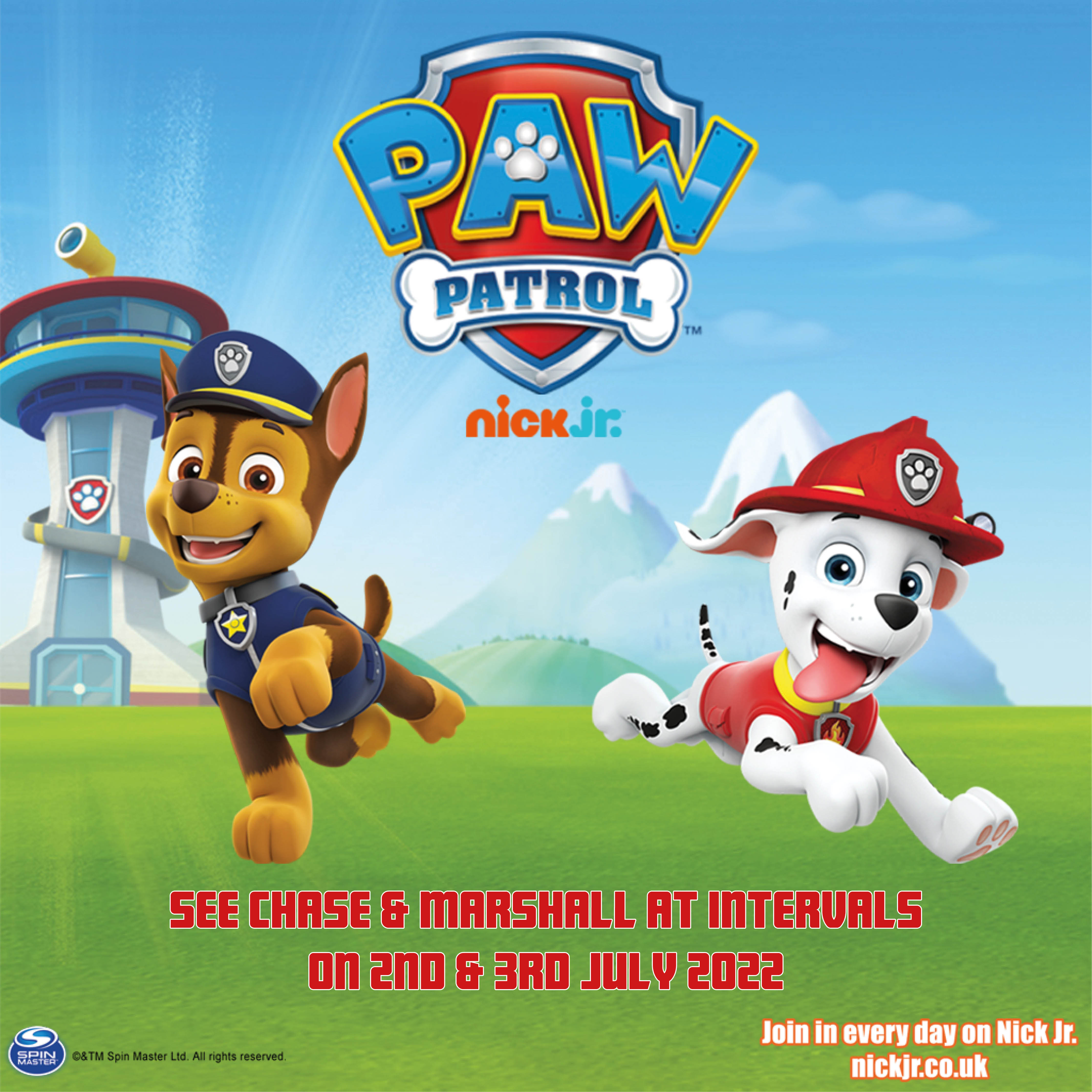 See PAW Patrol’s Chase & Marshall!